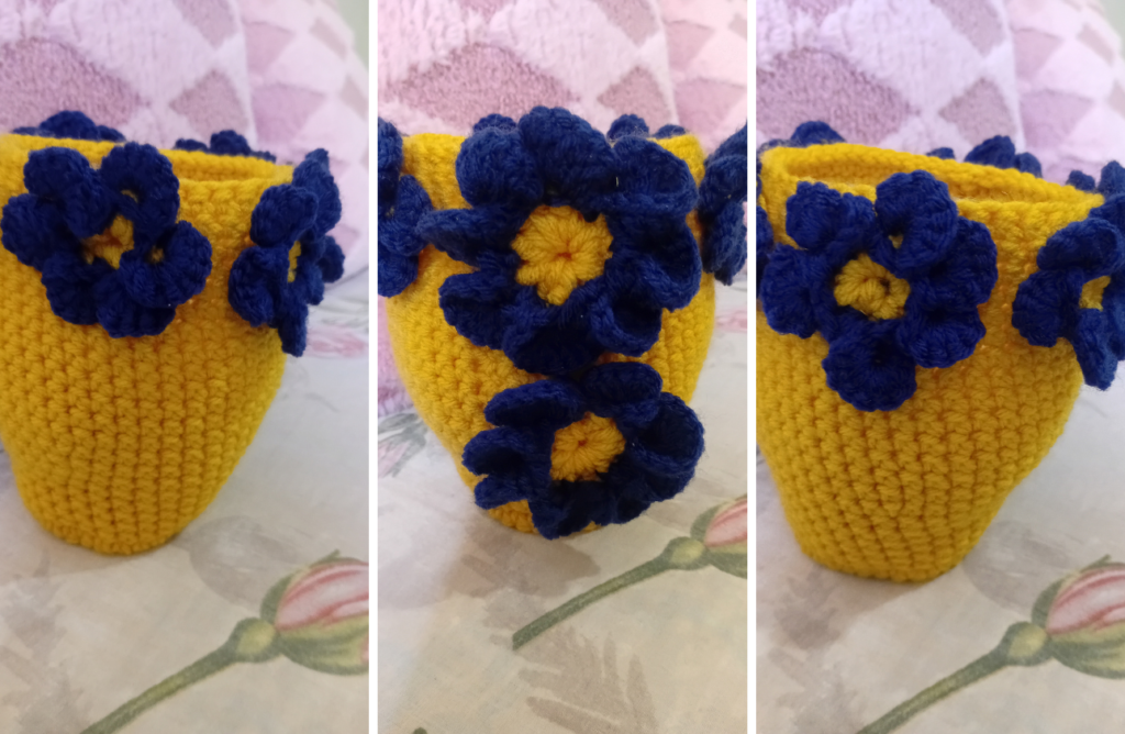 Functional Beauty for Plants - crochet  vase holder