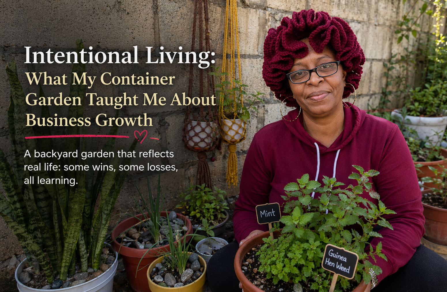 Intentional Living - What My Container Garden Taught Me About Business Growth