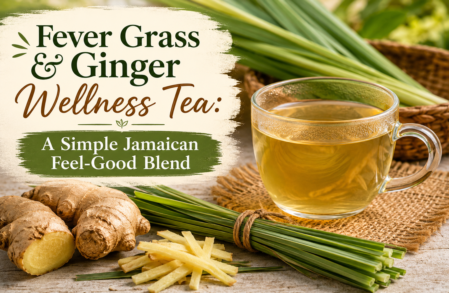 Fever Grass & Ginger Wellness Tea: A Simple Jamaican Feel-Good Blend
