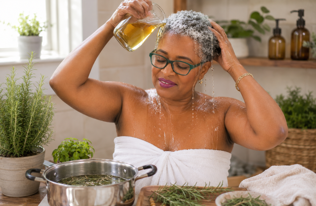 How I Use Rosemary Water for Hair After Shampooing